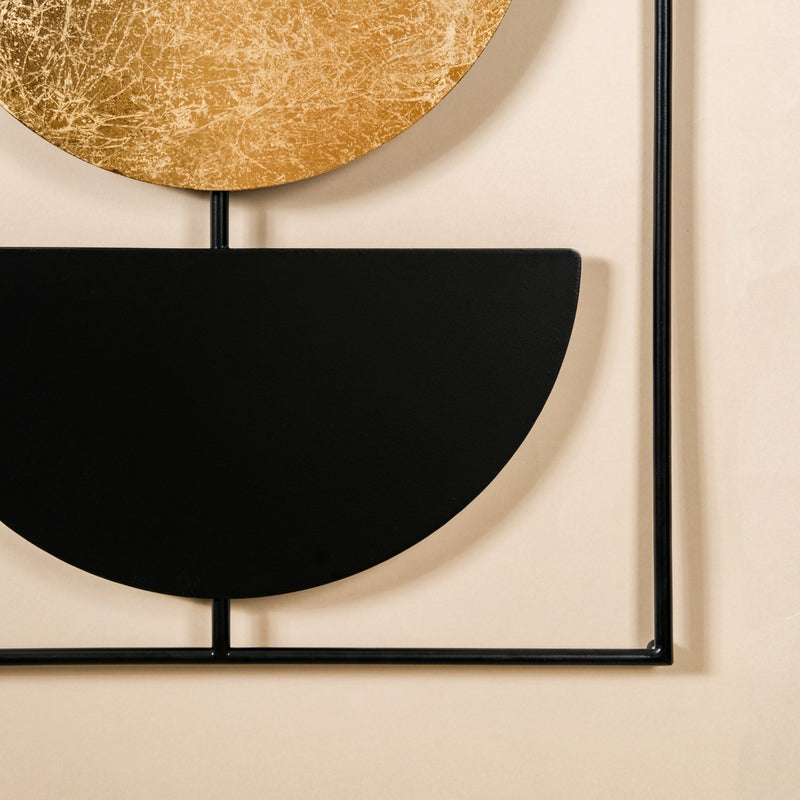 Lunar Cycle Gold Foil Concept Wall Art 23x15 Inch