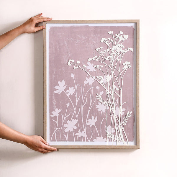Botanical Embossed And Print Wall Art 23x17 Inch