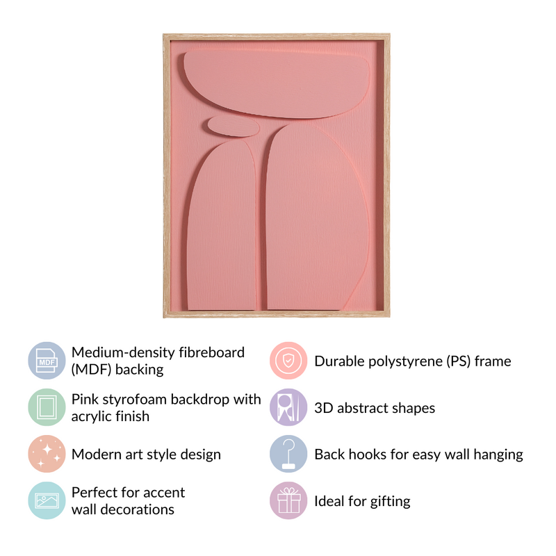 Painted 3D Wall Decor Artwork 20x16 Inch