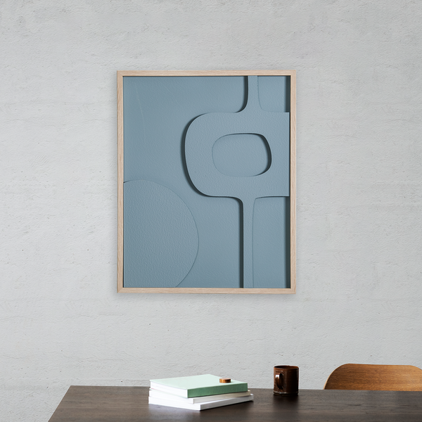 Teal 3D Abstract Wall Artwork For Home 20x16 Inch