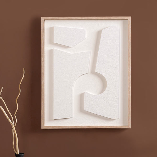 White Abstract 3D Artwork Set Of 2 20x16 Inch
