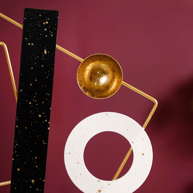 Abstract 3D Metal Table Decor