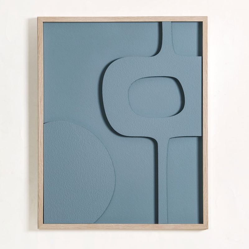 Teal 3D Abstract Wall Artwork For Home 20x16 Inch