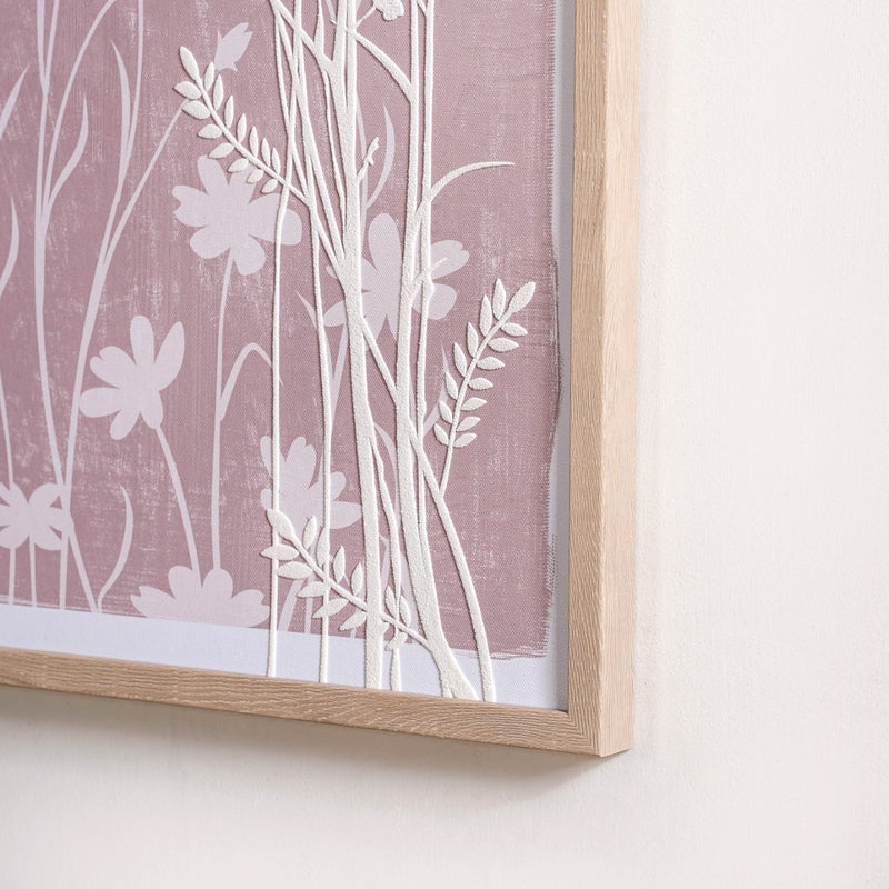 Botanical Embossed And Print Wall Art 23x17 Inch- Home wall decor, canvas wall art, artistic wall accents, decorative wall prints