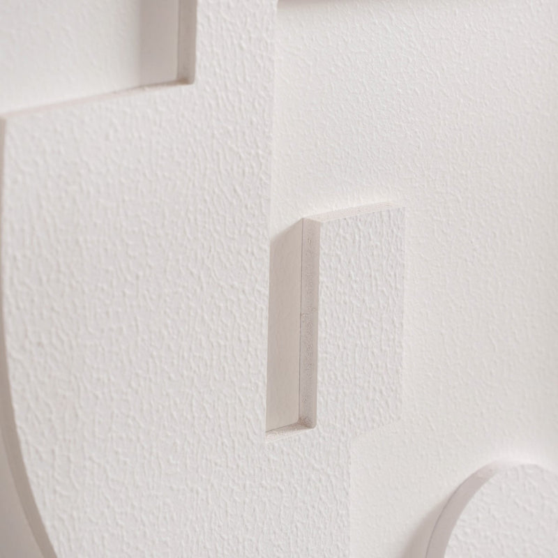Embossed 3D Wall Art White Set Of 2 20x16 Inch