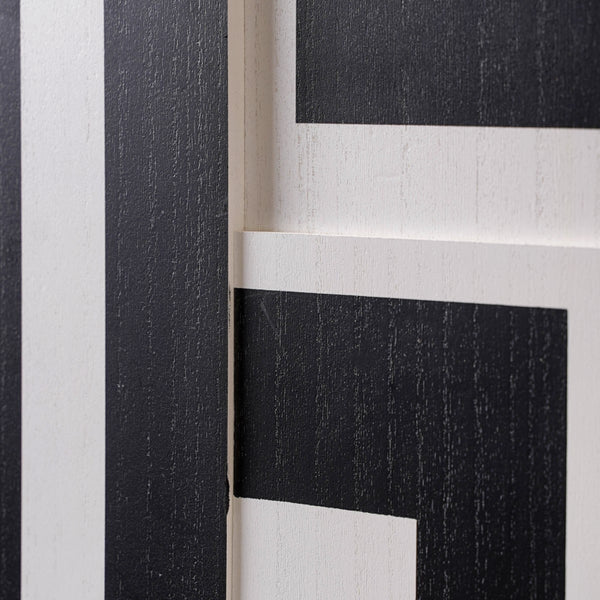 Geometric 3D Abstract Wall Art Black White 31x24 Inch