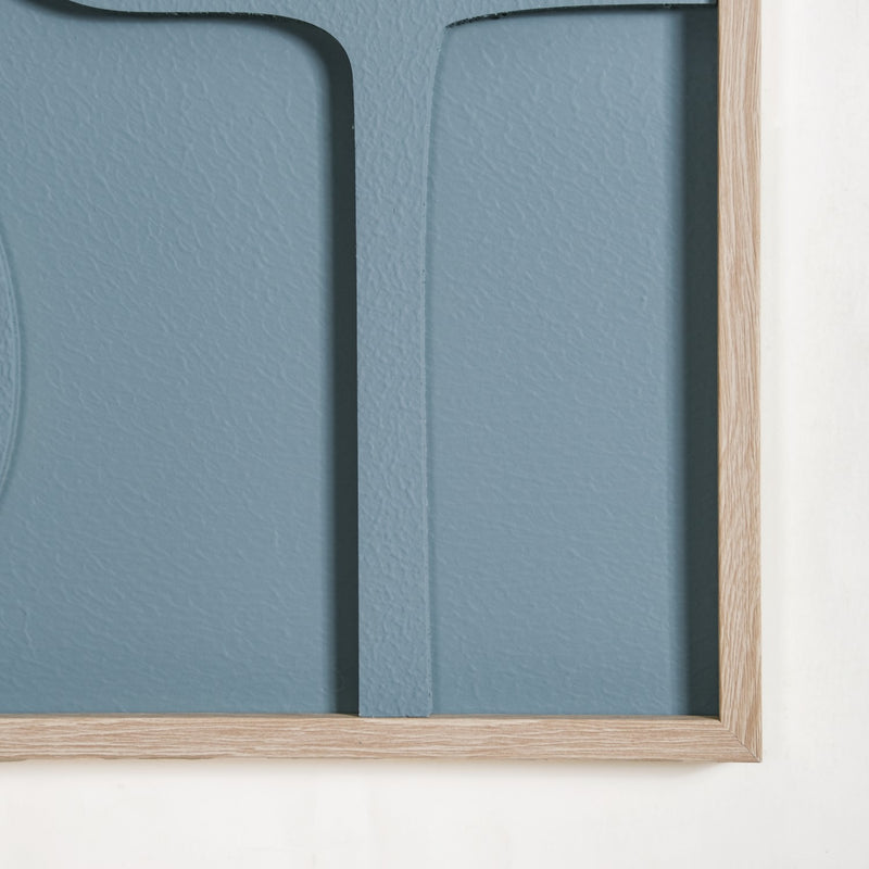 Teal 3D Abstract Wall Artwork For Home 20x16 Inch