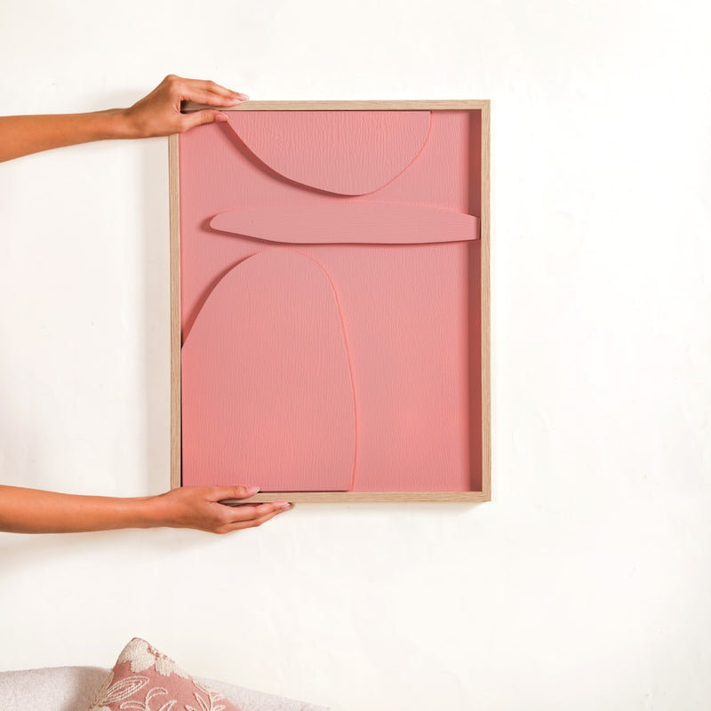 Modern 3D Abstract Framed Wall Art 20x16 Inch