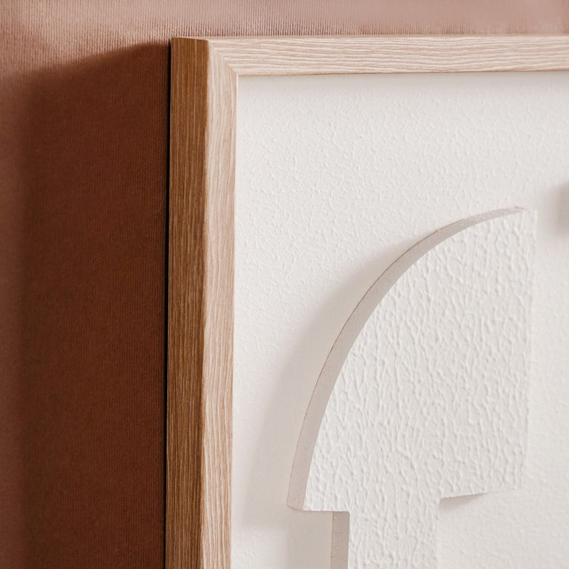 White Embossed 3D Wall Artwork 20x16 Inch