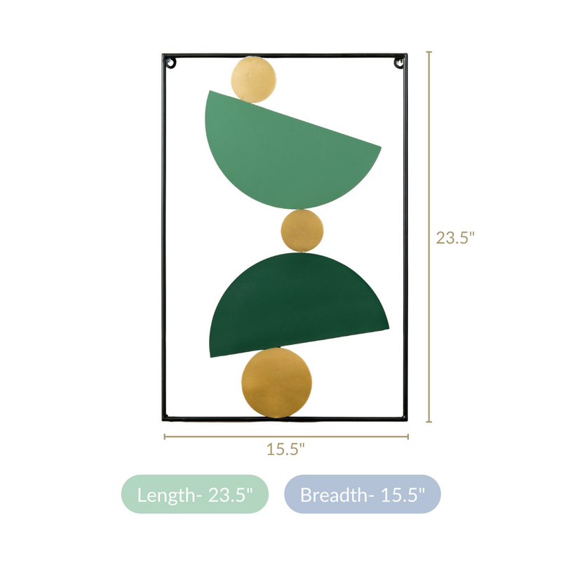 Rock Cairn Abstract Metal Wall Art 23x15 Inch