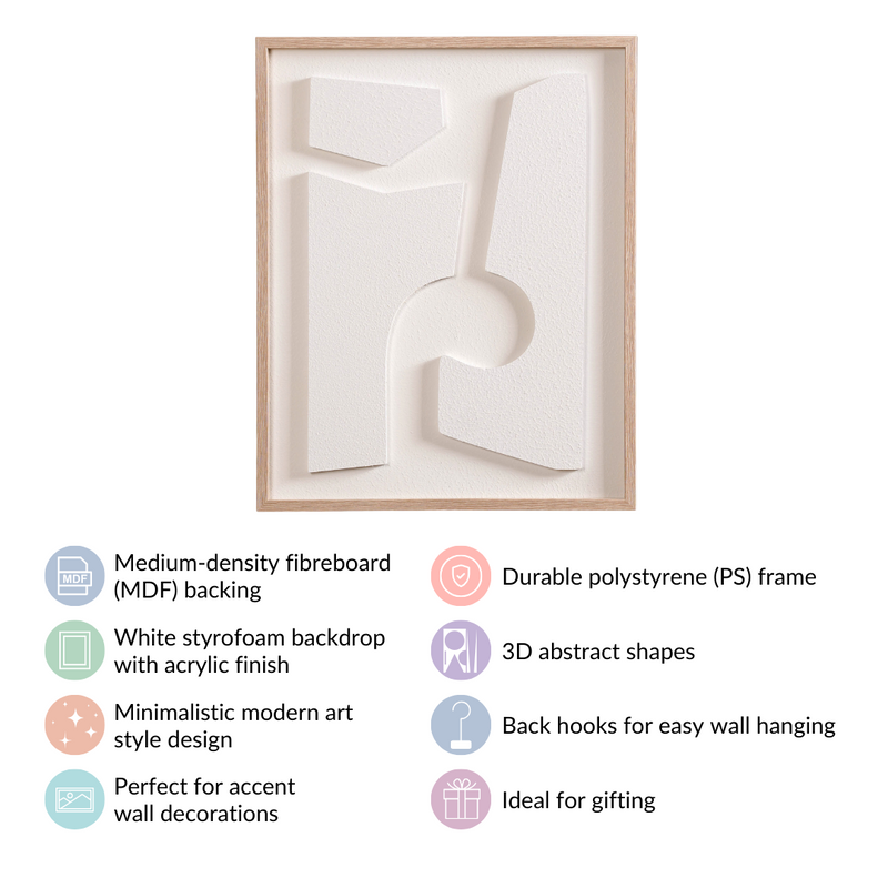 Art 3D Wall Decor With Frame 20x16 Inch