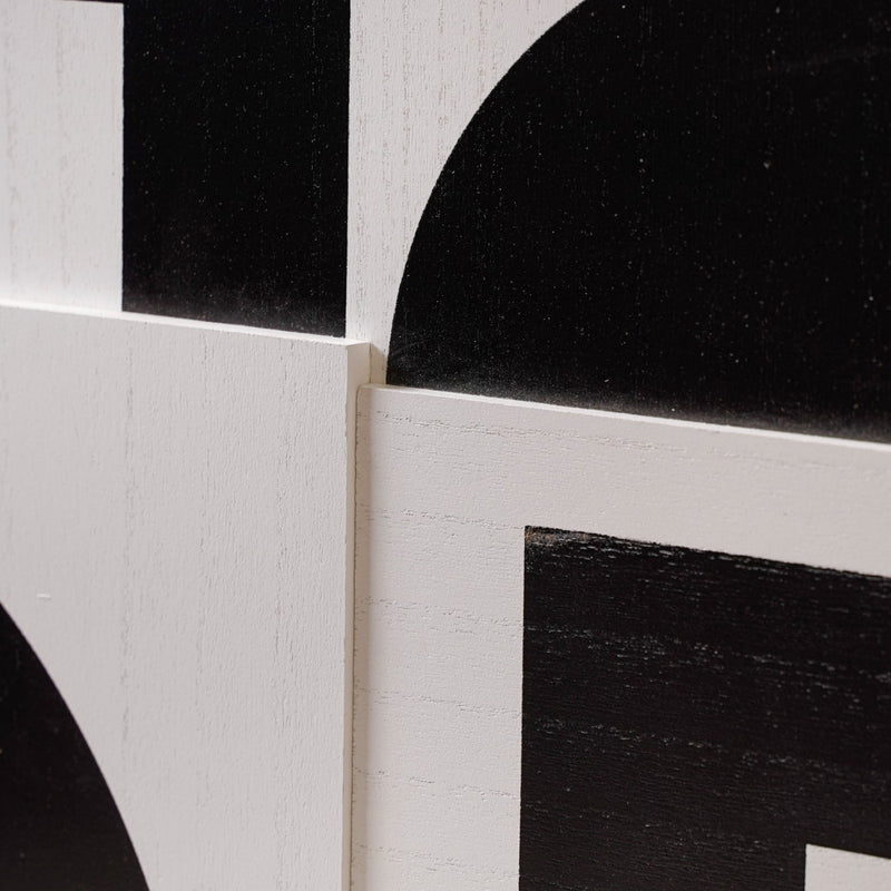 Geometric 3D Abstract Wall Art Black White 31x24 Inch - Geometric 3D Wall Art, Abstract Wall Art, Black and White Wall Art, Modern Geometric Decor