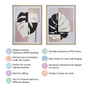 Set Of 2 Monstera Leaf Wall Art 23x17 Inch