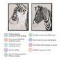 Zebra Design Canvas Wall Art Set Of 2 23x17 Inch