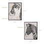 Zebra Design Canvas Wall Art Set Of 2 23x17 Inch