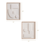 Embossed 3D Wall Art White Set Of 2 20x16 Inch