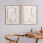 White Abstract 3D Artwork Set Of 2 20x16 Inch