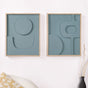 Set Of 2 3D Relief Wall Art With Frame 20x16 Inch