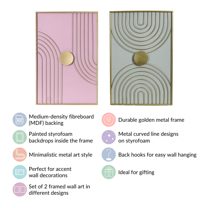 Wabi Sabi Metal Artwork Set Of 2 23x15 Inch