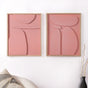 3D Abstract Wall Art Pink Set Of 2 20x16 Inch- Wall art, minimalist, 3d wall art, abstract wall art, acrylic wall art, modern wall art