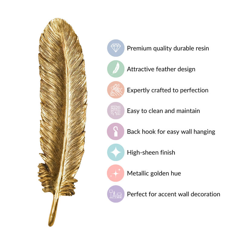 Feather Wall Decor For Living Room- Feather Wall Decor, Living Room Wall Art, Decorative Feather Accent, Feather Wall Hanging, Stylish Wall Decor