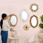 Monstera Leaf Ornate Wall Mirror Gold