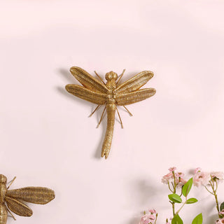 Dragonfly Wall Decor Gold