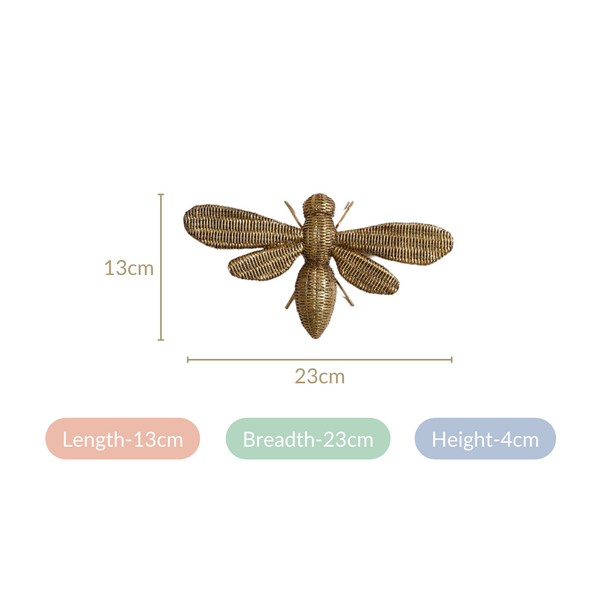 Honeybee Wall Decor Gold