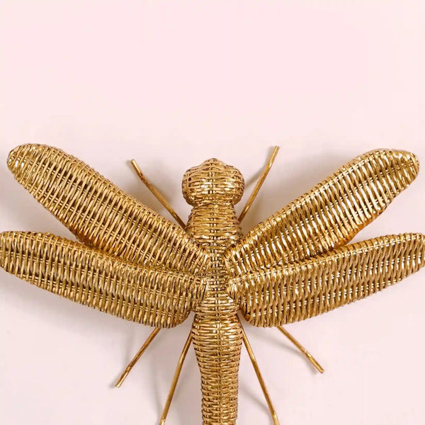 Dragonfly Wall Decor Gold