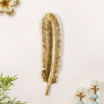 Feather Wall Decor For Living Room- Feather Wall Decor, Living Room Wall Art, Decorative Feather Accent, Feather Wall Hanging, Stylish Wall Decor