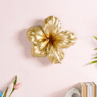 Hibiscus Wall Decor Gold