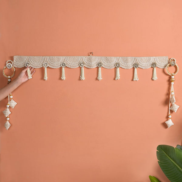 Pearl Toran and Door Hanging Set of 3 Off-White