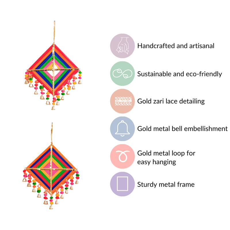 Traditional Organic Wall Hanging Set of 2