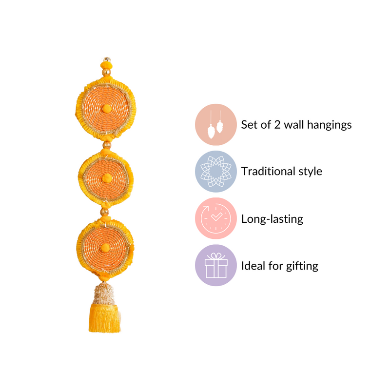 Sustainable Wall Hanging Multicolour Set of 2