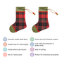 Plaid Bell Santa Socks Set Of 2