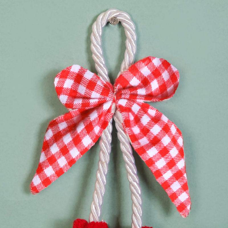 Set Of 2 Golden Bell Wall Hanging With Bow