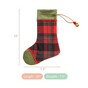 Plaid Bell Santa Socks Set Of 2