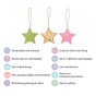 Colourful Star Wall Hangings Set of 3