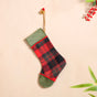 Plaid Bell Santa Socks Set Of 2