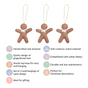 Set Of 3 Gingerbread Man Wall Hanging