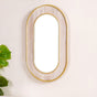 Gold Metal Framed Modern Wall Mirror 24x13 Inch - Wall Mirror, Modern Gold Wall Mirror, Gold Framed Mirror, Contemporary Metal Wall Mirror