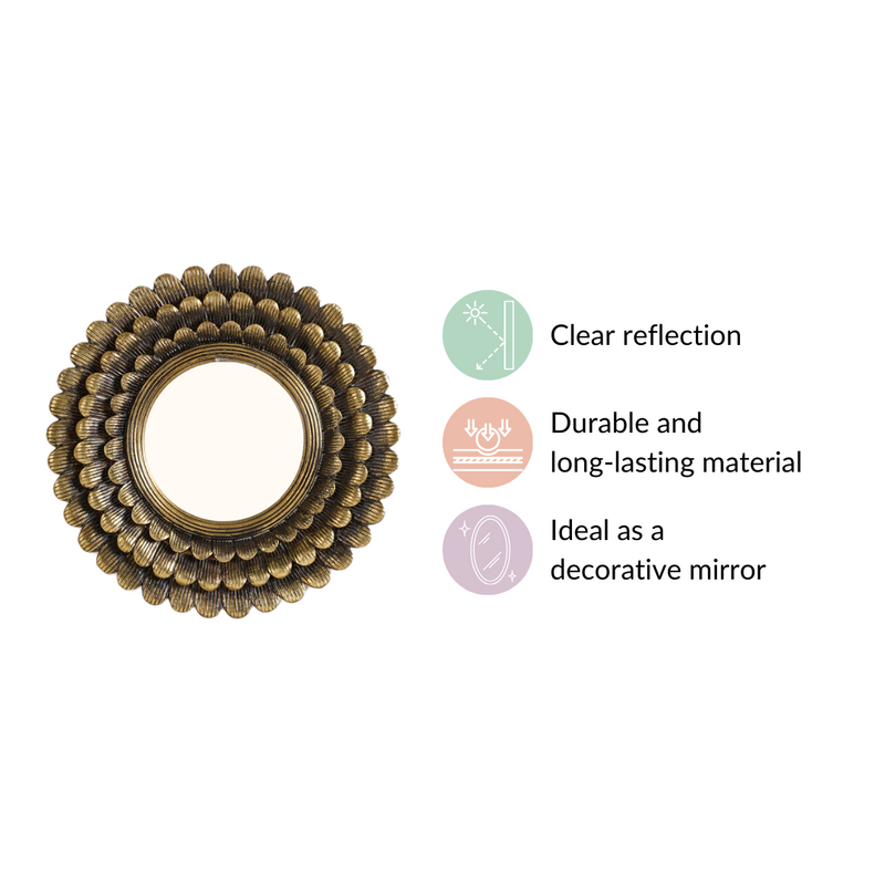 Ring Of Flowers Wall Mirror Decor