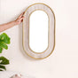 Gold Metal Framed Modern Wall Mirror 24x13 Inch - Wall Mirror, Modern Gold Wall Mirror, Gold Framed Mirror, Contemporary Metal Wall Mirror