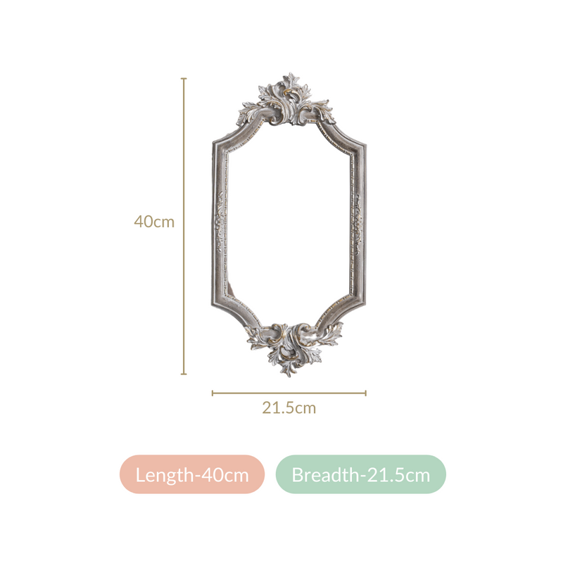 Vintage Ornate Wall Mirror Ivory