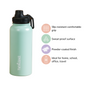 Vacuum Insulated Stainless Steel Water Bottle 1L Mint