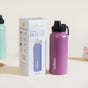 Stainless Steel Sipper Bottle Purple 1L - Water bottle, stainless steel water bottle, insulated water bottle, sipper water bottle