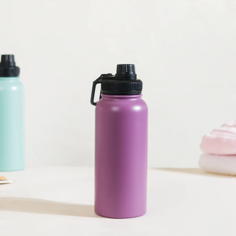 Stainless Steel Sipper Bottle Purple 1L - Water bottle, stainless steel water bottle, insulated water bottle, sipper water bottle