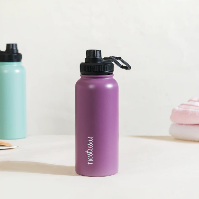 Stainless Steel Sipper Bottle Purple 1L - Water bottle, stainless steel water bottle, insulated water bottle, sipper water bottle