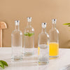 Transparent Glass Bottle With Stopper Set Of 4