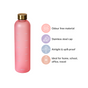 Stylish Time Marker Water Bottle Pink 1L Set Of 2 - Water bottle, water bottle for office, travel water bottle, BPA free water bottle